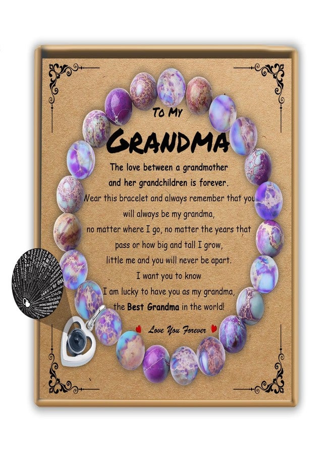 SERENEY Grandma Gifts as Valentines Day Gifts for Grandma, Grandmas Bracelet as Grandmas Birthday Gifts from Granddaughter Grandson, I Love You Bracelet as Nana Gifts for Grandmother from Grandchildren - Image 1